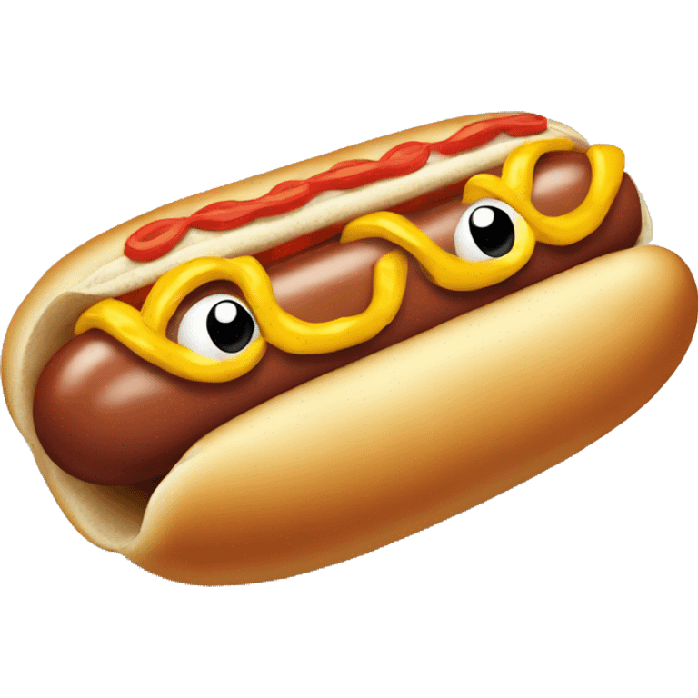 Hotdog with a mustache  emoji