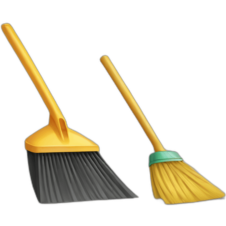 hand broom and dustpan emoji