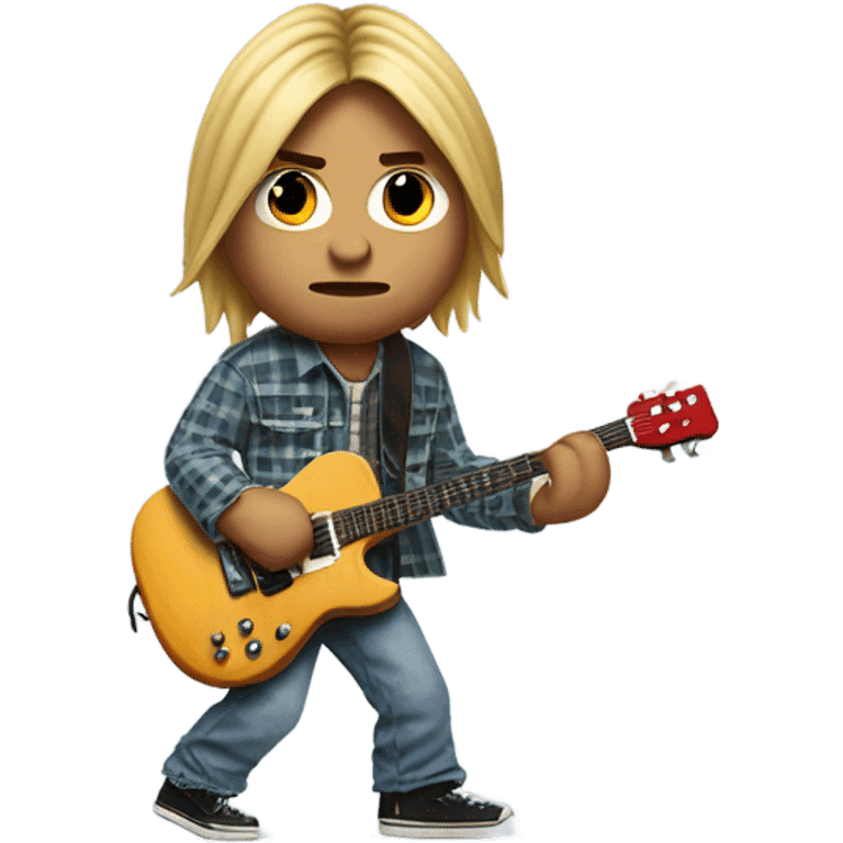 Kurt cobain playing a guitar emoji