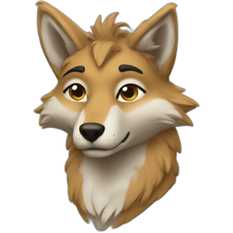 Anthro furry coyote  emoji