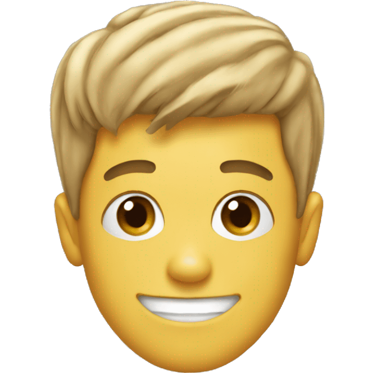 Smiley with justin bieber haircut emoji