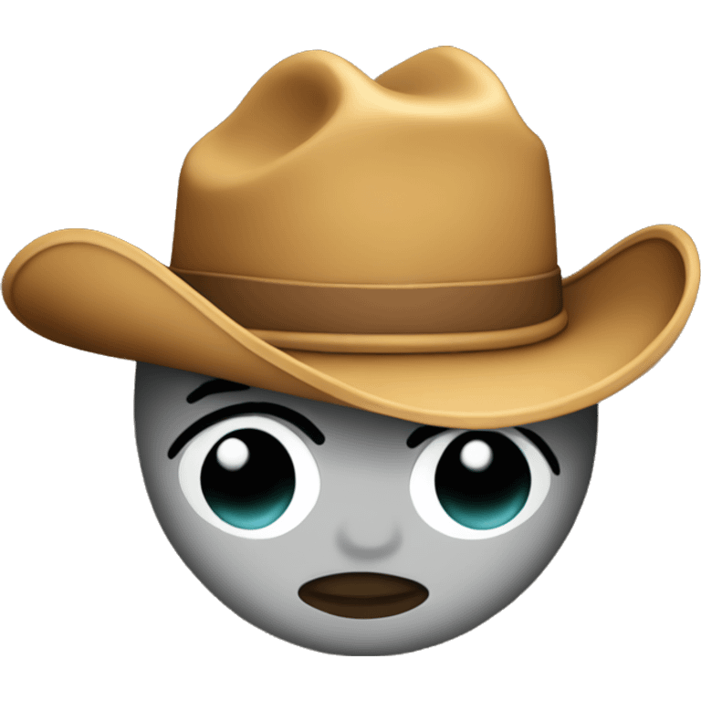 Kissy face with cowboy hat emoji