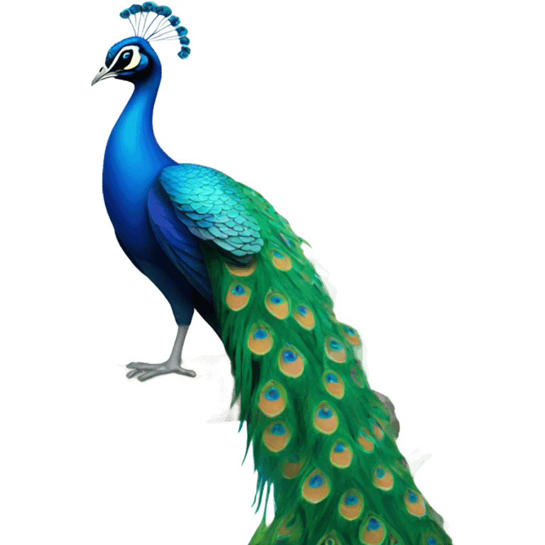 Peacock in jungle emoji