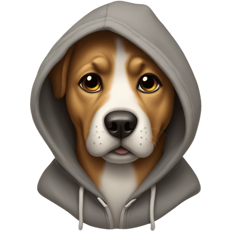 Dog wearing a hoodie emoji