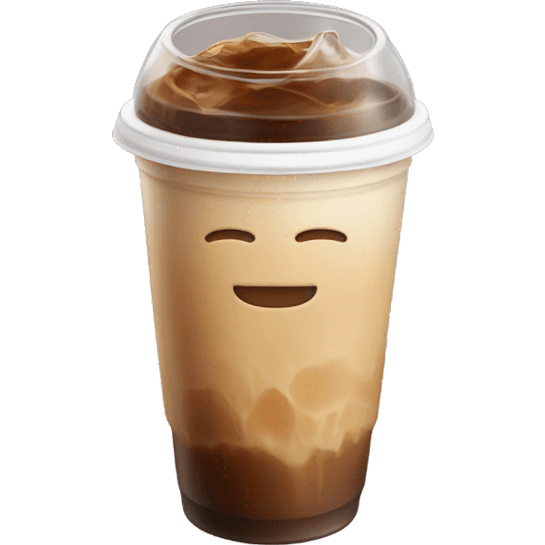 Iced coffee no face in to-go cup emoji