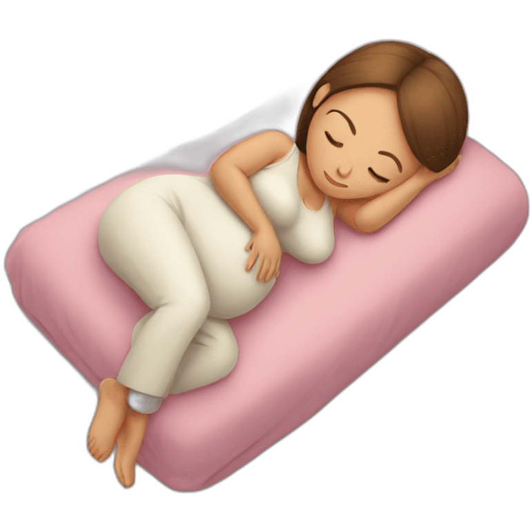 Pregnant sleeping emoji