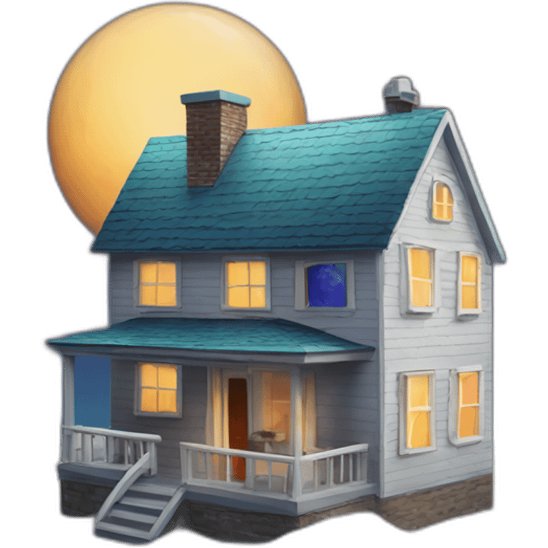 house on the moon emoji