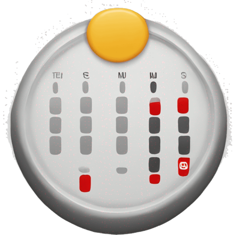 Calendario simplificado con un círculo o check minimalista en una esquina. emoji