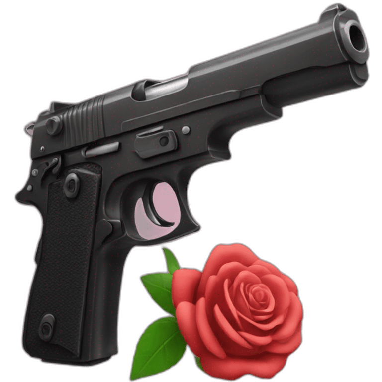 gun with a roses in the end emoji