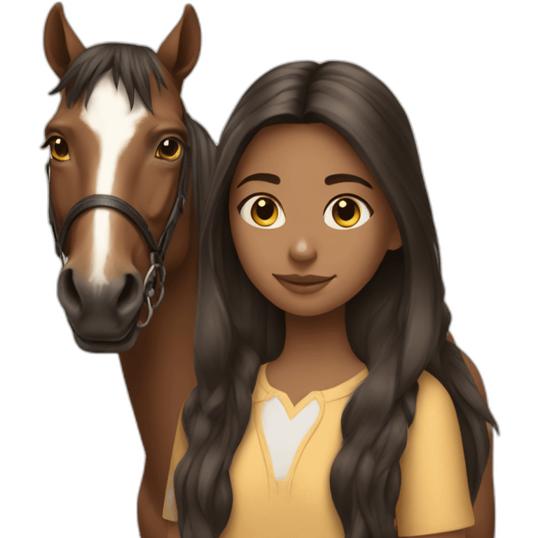 girl-with-cat-and-horse emoji