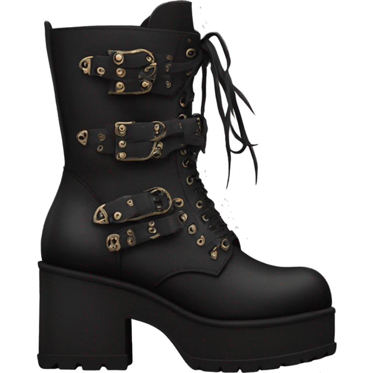 Demonia platform boots emoji