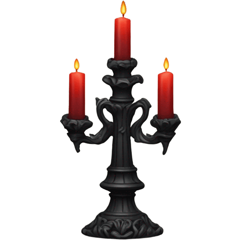 gothic candlestick black with red emoji