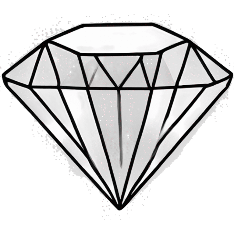 diamond, black outline, simple line drawing, no background, no shading emoji