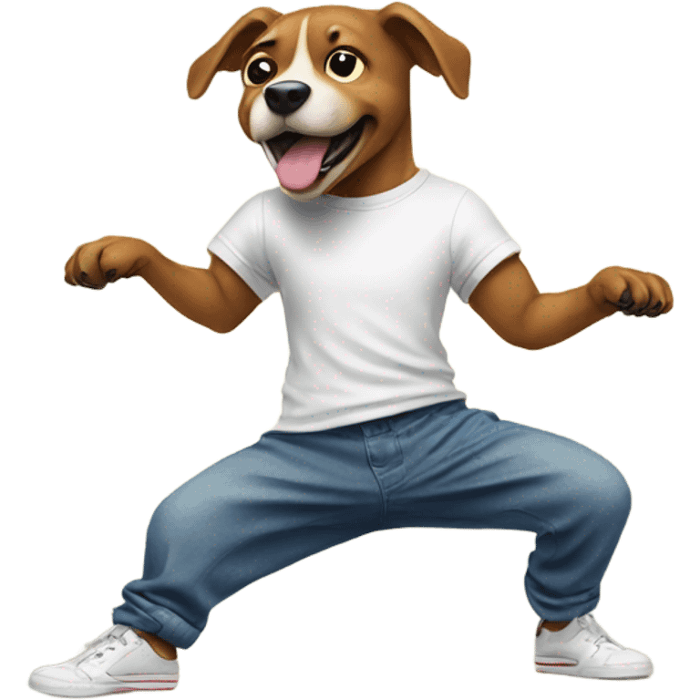 Dog break dancing  emoji