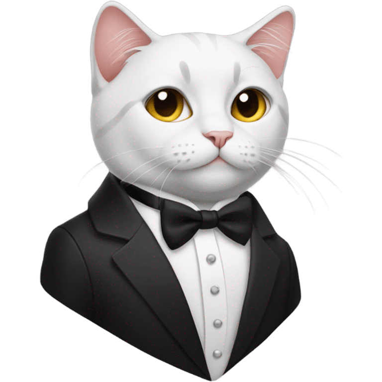 cat wearing a tuxedo emoji