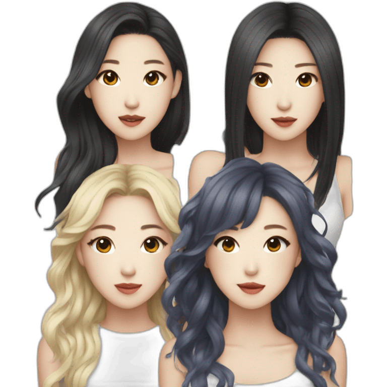 KPOP female music group members emoji