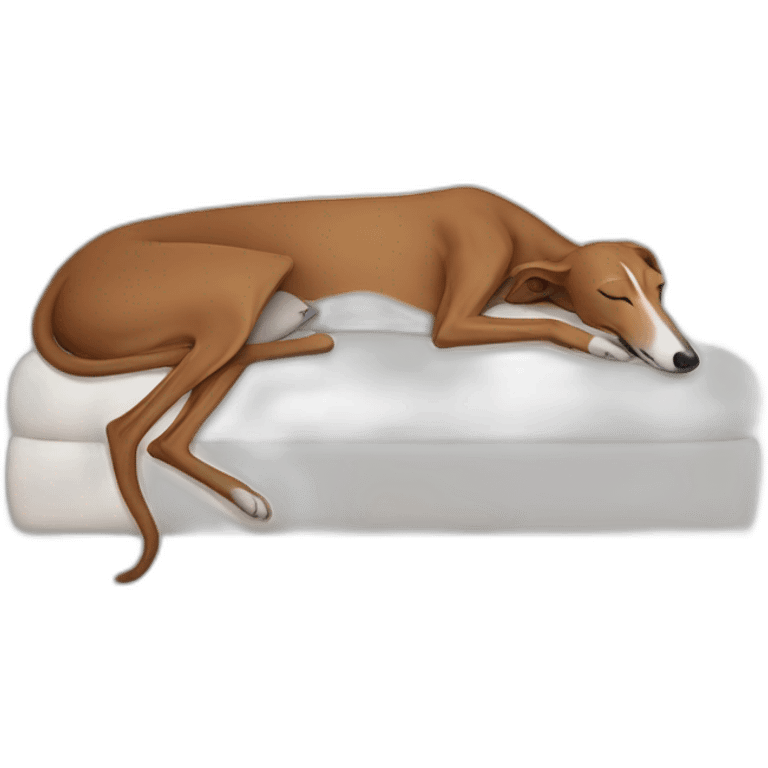 Brown Greyhound sleeping emoji