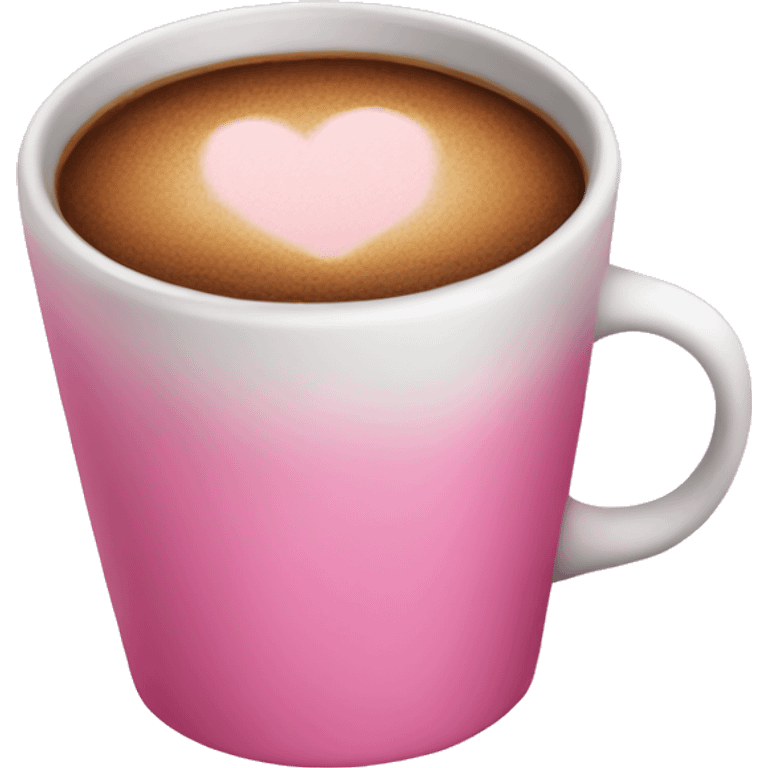 Pink coffee emoji