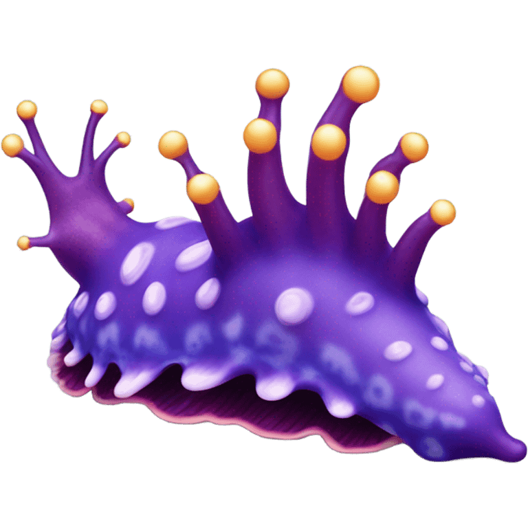 sea slug, nudibranch, purple emoji