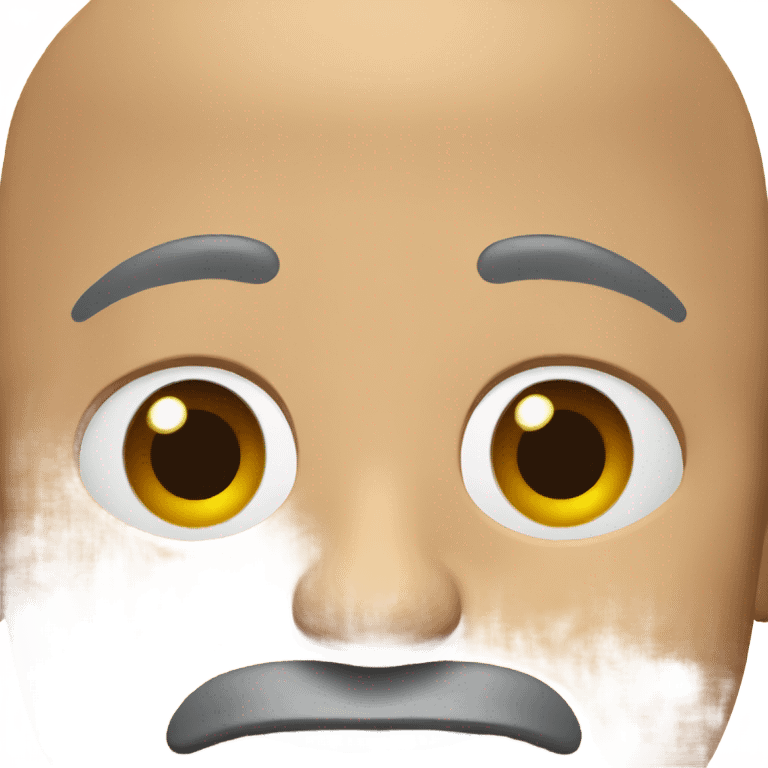 Bald man goatee emoji