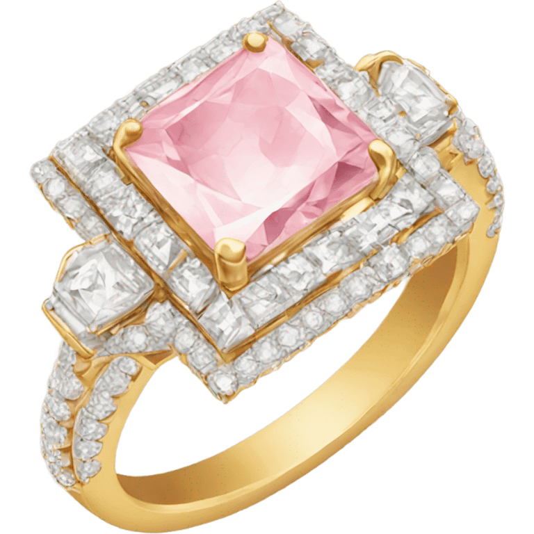 Pink diamond ring  emoji