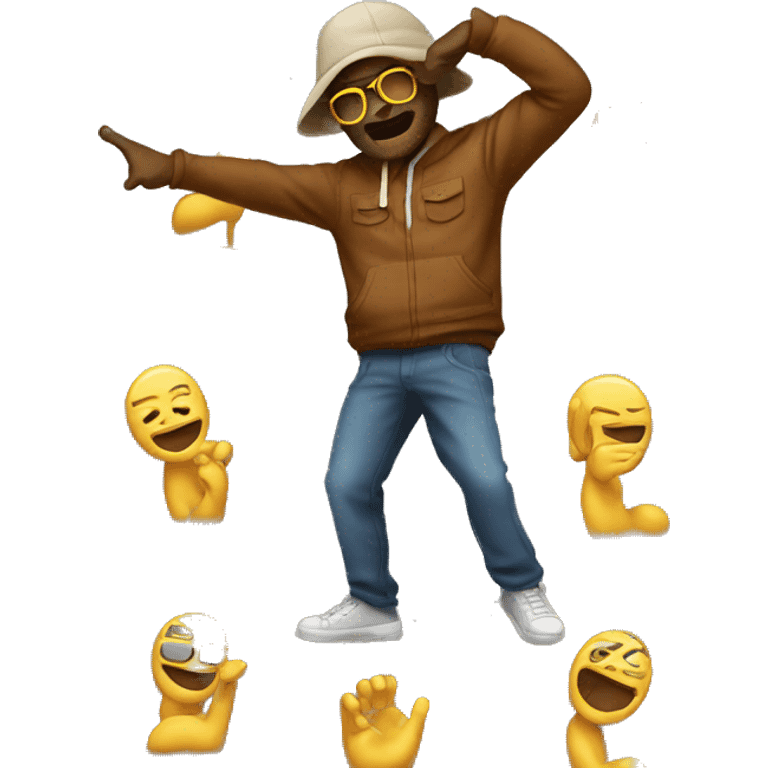 Make a dabbing emoji emoji