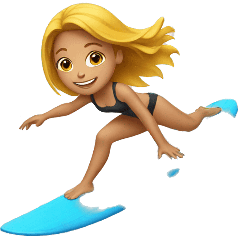 A girl who surfs emoji