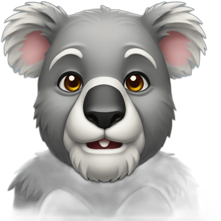 muscular upper bearded koala emoji