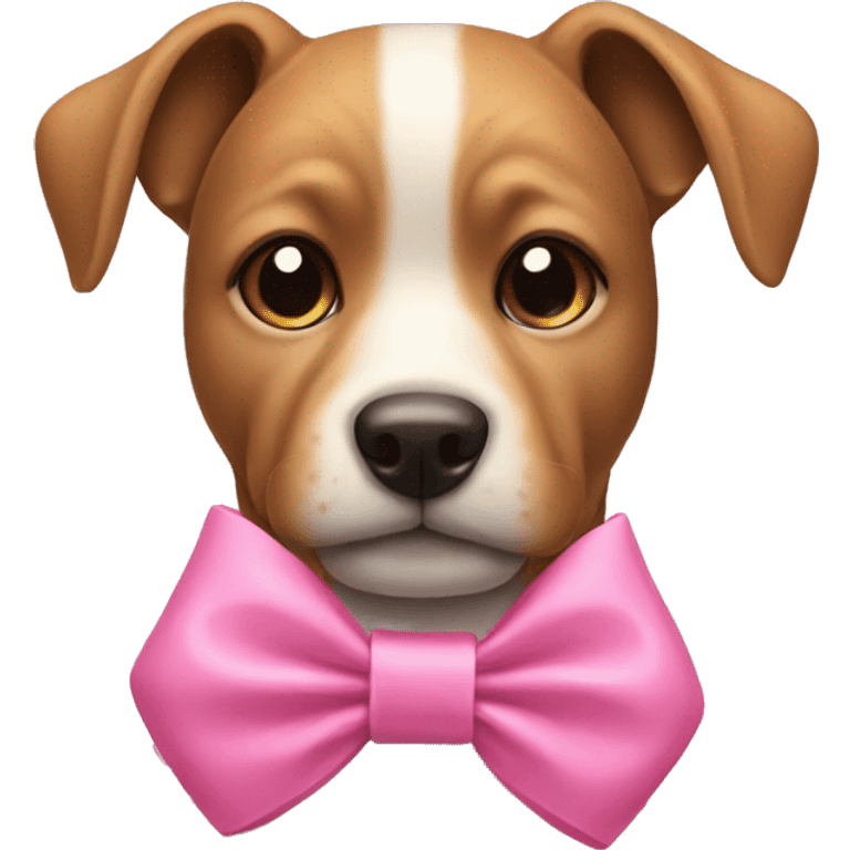 Dog with a pink bow  emoji