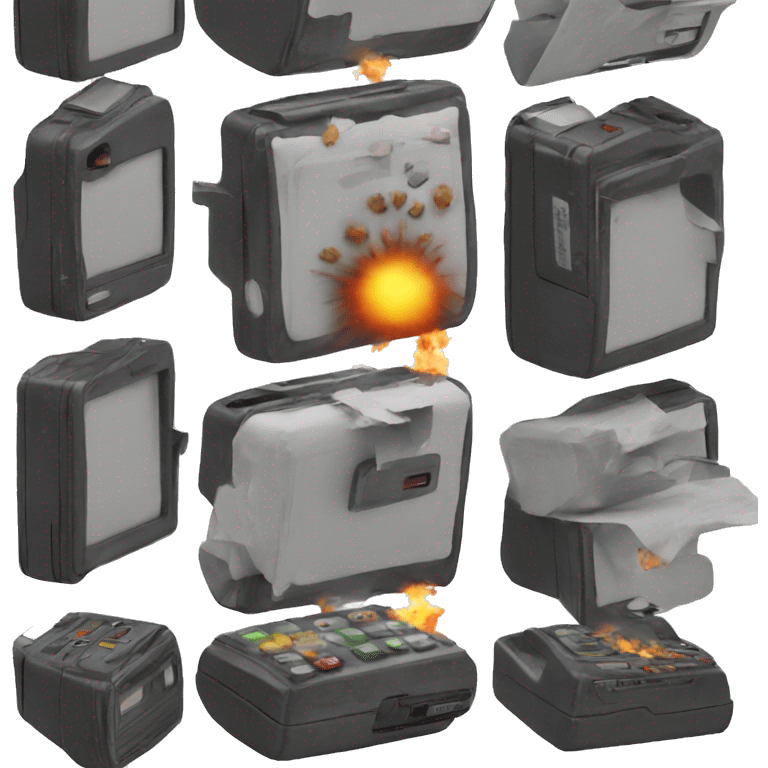 exploding pager emoji