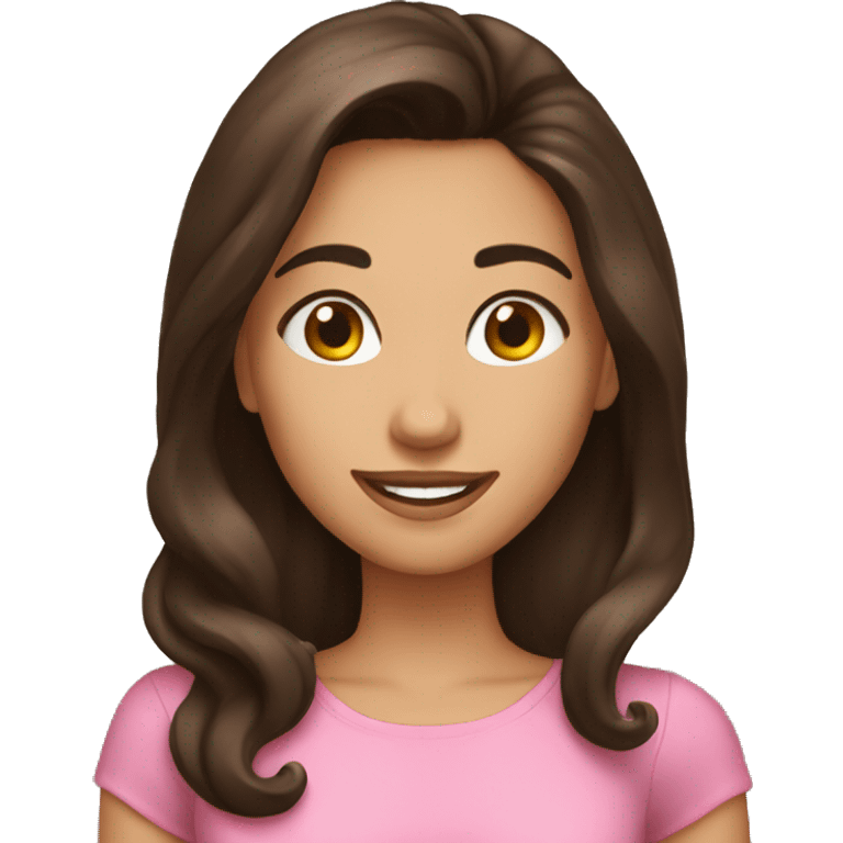 brunette feliz emoji