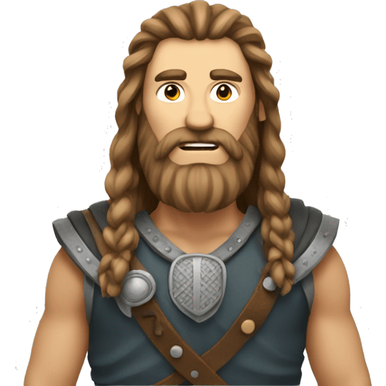 Long hair Viking man emoji