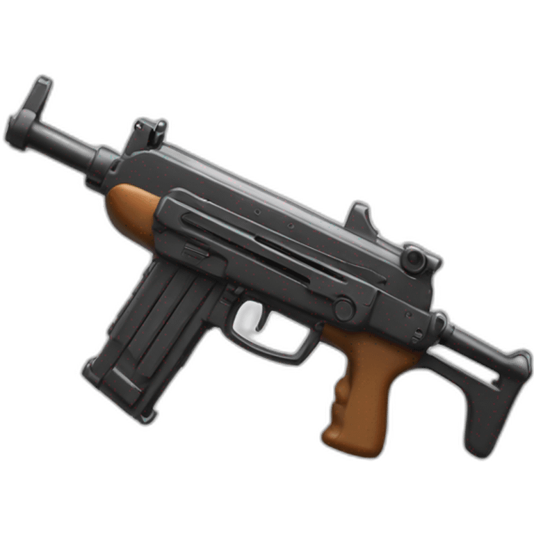 Uzi Submachine Gun horizontal emoji