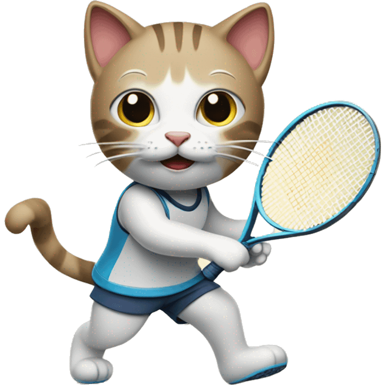 Kitty Playing Tennis emoji