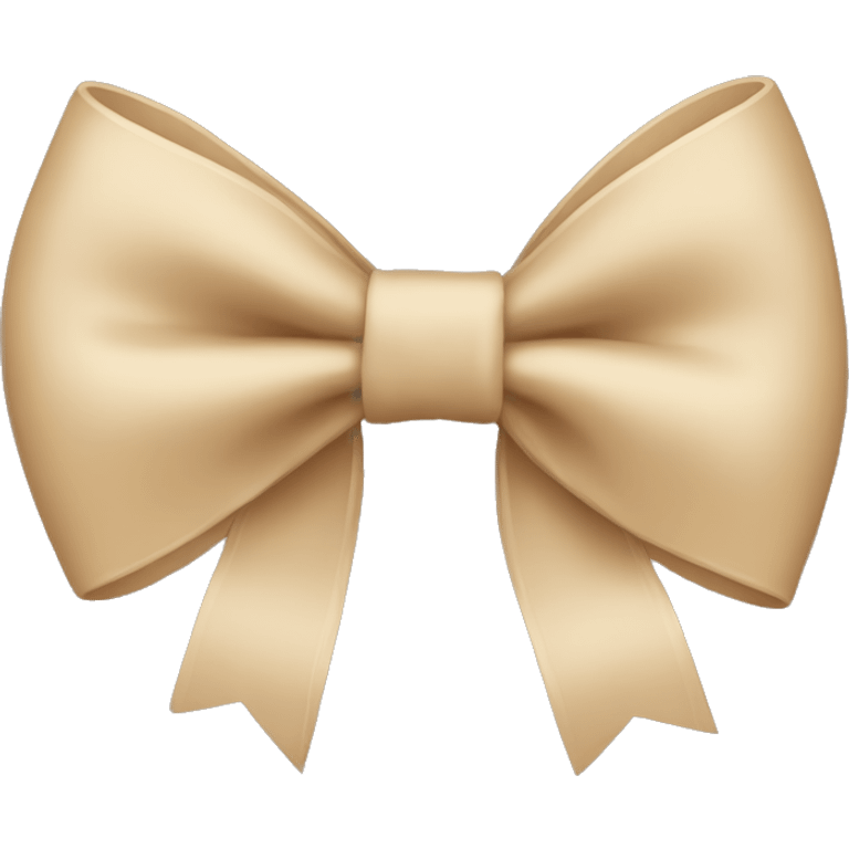 Beige bow emoji