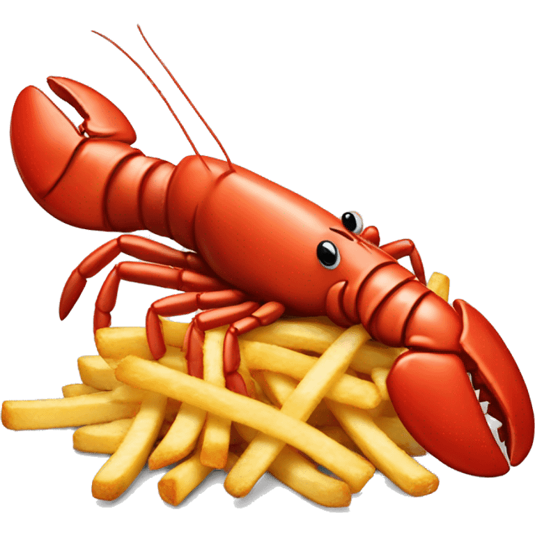 lobster with a french fry emoji