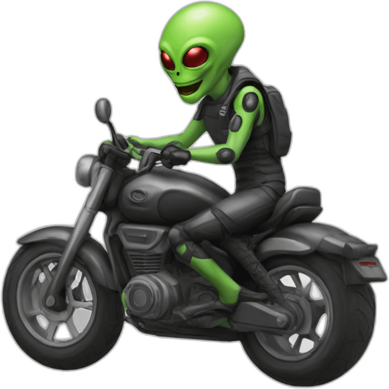 Alien-on-the-motorbike emoji