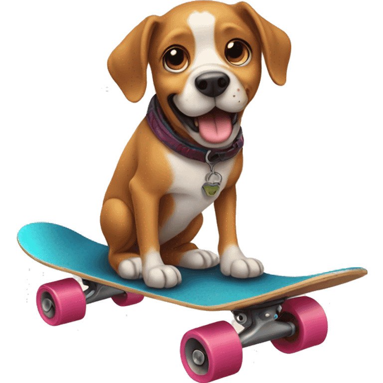 Dog on skateboard  emoji