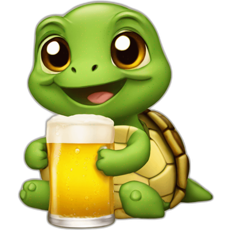 turtle drink beer emoji