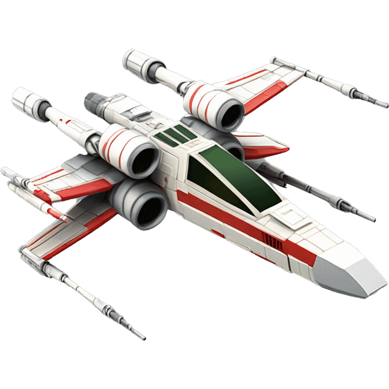 a star Wars Red Five T-65B X-wing starfighter emoji