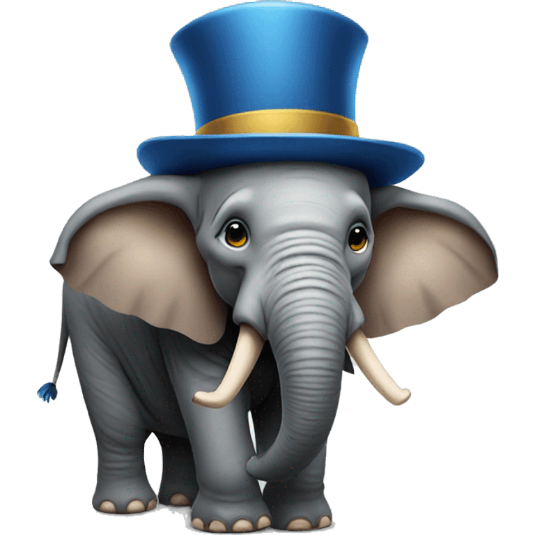 Elephant wearing a hat  emoji