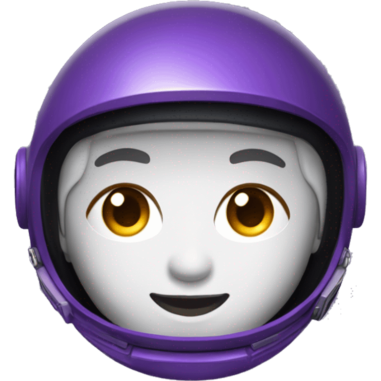 astronauta morado con el visor cerrado y taje negro emoji