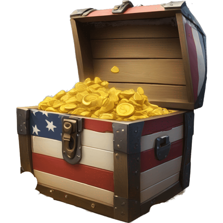  uncle sam on the treasure chest emoji