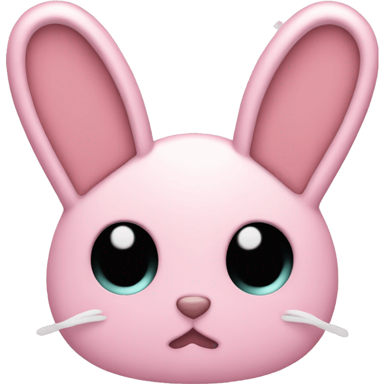 Pastel pink heart with bunny ears emoji