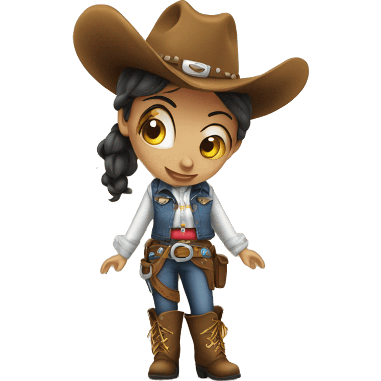 Gênio mulher com chapeu de cowboy emoji