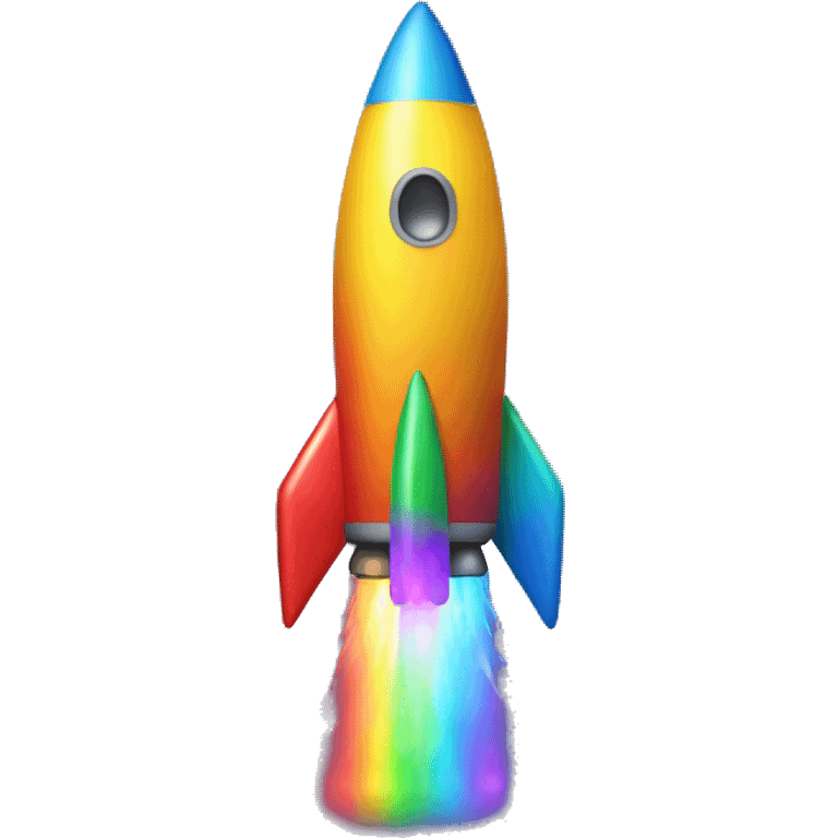 The rocket emoji but with flashing rainbow colors emoji