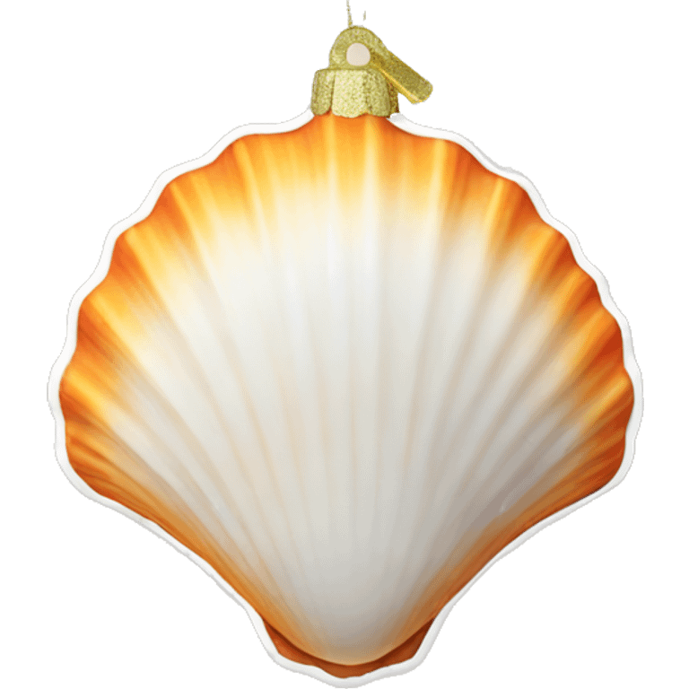 A seashell christmas ornament emoji