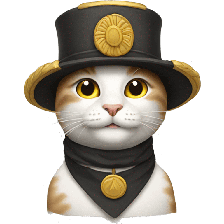 cat with chief hat emoji