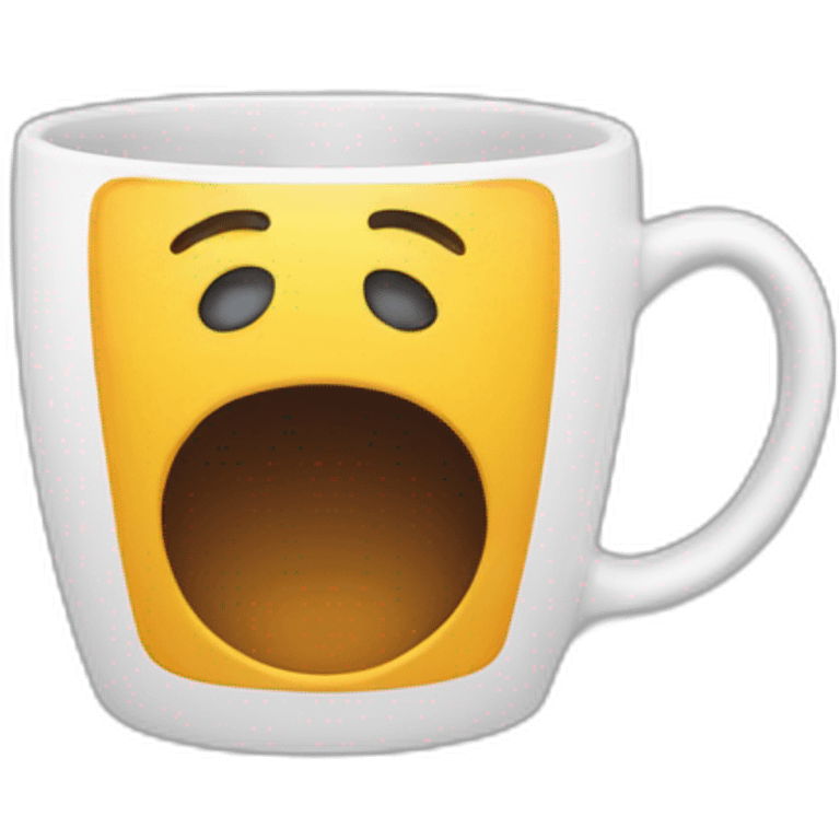 Tasse qui déborde de lave emoji