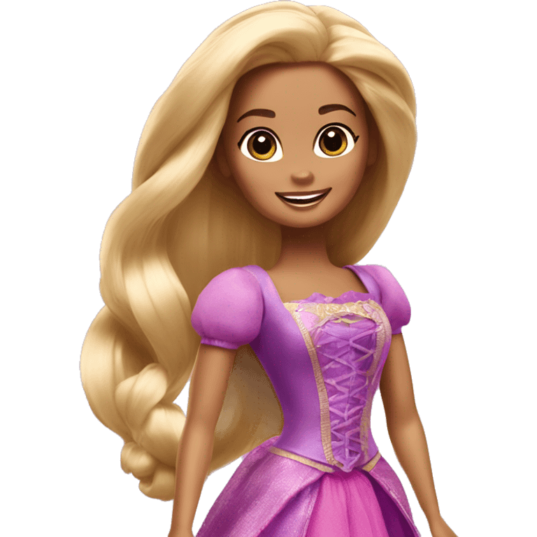 Barbie as rapunzel emoji